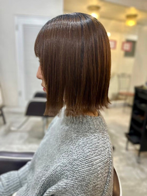 大人可愛い20代30代40代◎切りっぱなしボブ