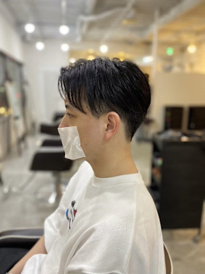 MEN'SHAIRアッシュブラックカルマパーマ