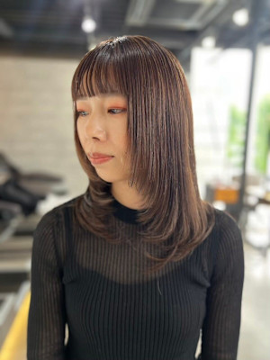 大人可愛い20代30代40代◎ミディアムレイヤー
