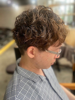 MEN'S HAIRアッシュブラックベリーショートダークアッ