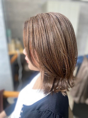 大人20代30代40代◎ワンレン小顔に見せるヘアネビージュボ