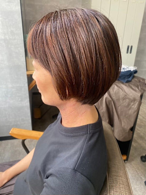 大人可愛い20代30代40代◎ワンレン小顔に見せるヘアボブル
