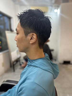 MEN'SHAIRアッシュブラックベリーショート