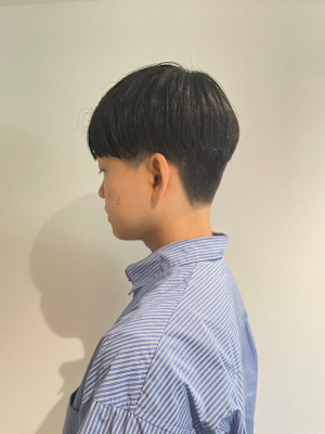 MEN'S HAIRアッシュブラックベリーショート