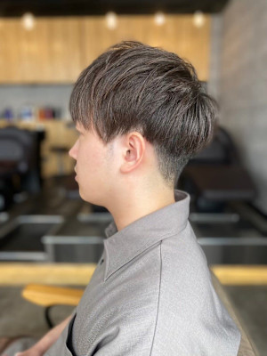 MEN'S HAIRダークアッシュマッシュショート