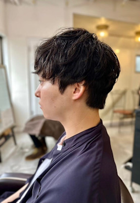 MEN'SHAIRアッシュブラックベリーショートダークアッシ