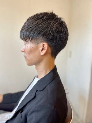 MEN'SHAIRアッシュブラックベリーショートダークアッシ