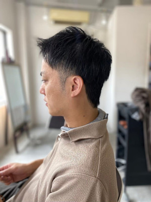 MEN’SHAIRアッシュブラックベリーショート