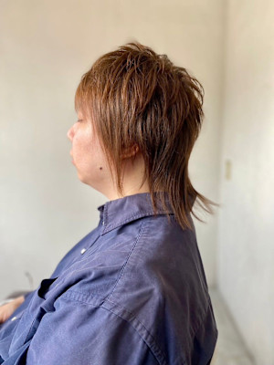 MEN’SHAIR刈り上げなしハイトーンウルフ