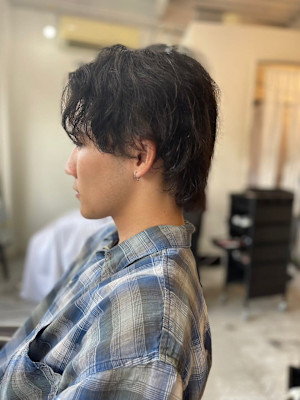 MEN’S HARE アッシュブラックカルマパーマ