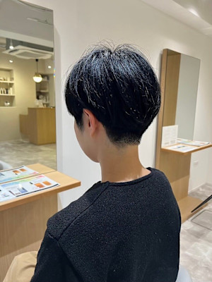 MEN'SHAIRアッシュブラックベリーショートダークアッシ