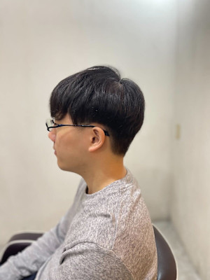 MEN'S HAIRダークアッシュマッシュパーマ