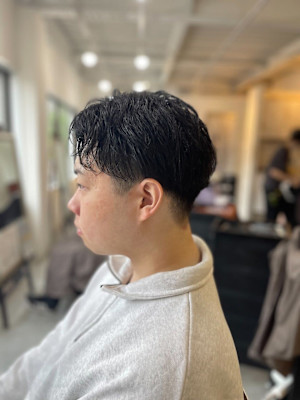 MEN'S HAIRダークアッシュマッシュパーマ