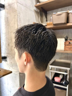 ビジネスアップバングメンズショート