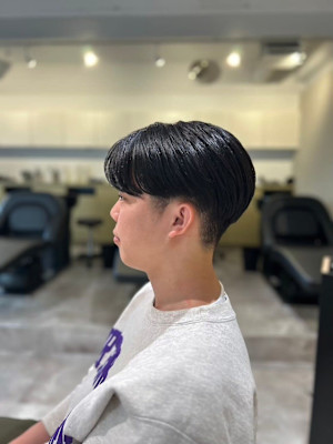 MEN'SHAIRアッシュブラックカルマパーマ