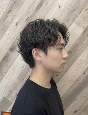 大人カジュアル◎メンズカット＋波巻きサーフカール
