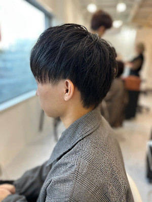 20代30代40代◎流行メンズ短髪スーツ刈り上げ黒髪ツーブロ