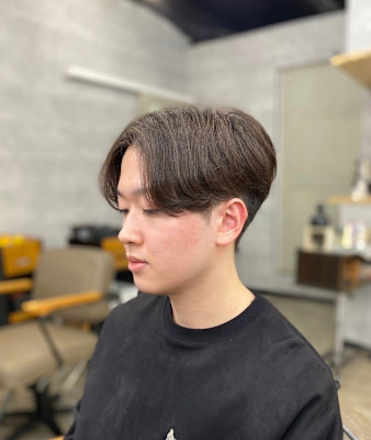 20代30代40代◎メンズ刈り上げツーブロック韓国風パーマス