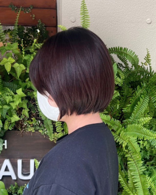 艶と丸みの大人ショートボブ