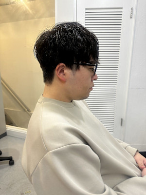 メンズマッシュ波巻きパーマニュアンスパーママッシュ/東伏見
