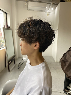 刈り上げないマッシュフェザーパーマ/東伏見/田無/保谷/武蔵
