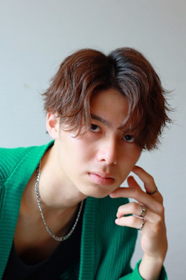 MEN’SHAIRアップバンク波巻きマッシュヘア