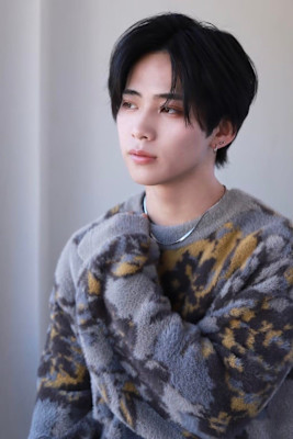 MEN'S HAIRマッシュパーマアッシュブラック