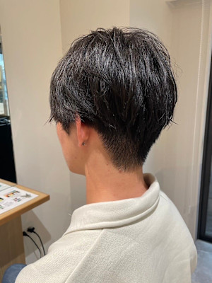 MEN'SHAIRアッシュブラックベリーショート