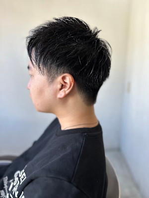 MEN’S HAREアッシュブラックマッシュパーマ