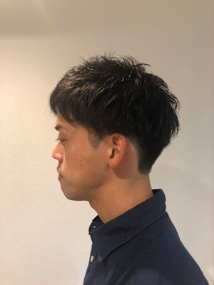 MEN’SHAIRアッシュブラックマッシュパーマ