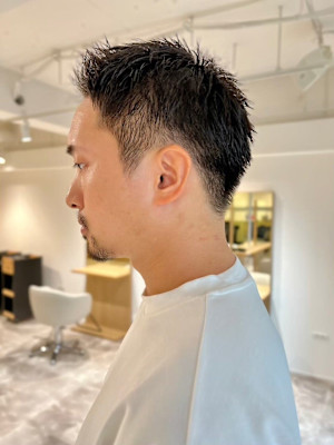 MEN'SHAIRアッシュブラックベリーショートダークアッシ