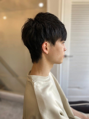 MEN'SHAIRアッシュブラックベリーショートダークアッシ