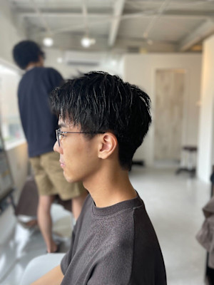 MEN'SHAIRアッシュブラックベリーショートダークアッシ