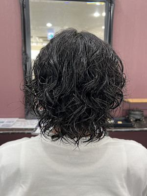メンズロングスパイラルパーマ