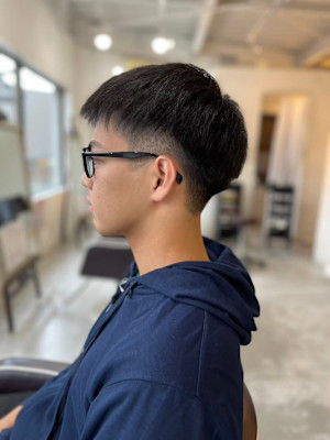 MEN'SHAIRベリーショートアッシュブラックマッシュ