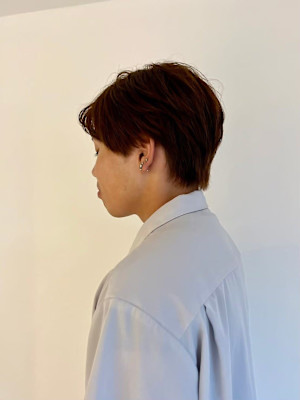 MEN'S HAIRダークアッシュベリーショート
