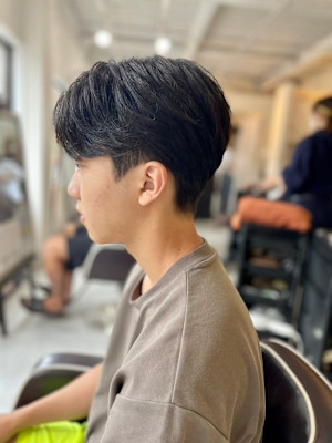 MEN'SHAIRアッシュブラックカルマパーマ