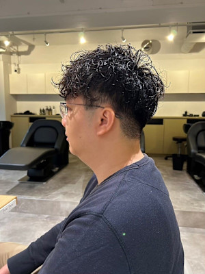 MEN'SHAIRアッシュブラックカルマパーマ