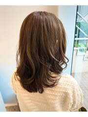 ミントアッシュ　ハイライトカラー　ふんわりカール　福岡別府