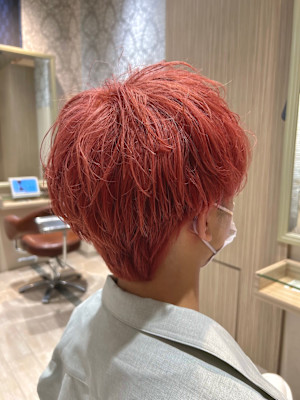 メンズパーマ◎好印象ミルクティーアッシュ×マッシュ