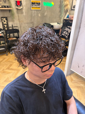 波巻きパーマ