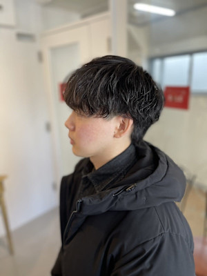 20代30代40代◎スーツ流行りシャドウパーマツーブロックヘ