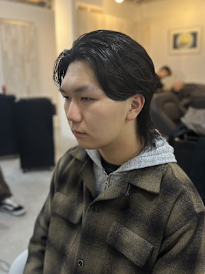 20代30代40代流行黒髪メンズニュアンスパーマ韓国マッシュ