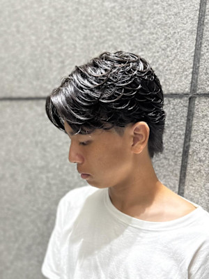 刈り上げないフェザーパーマ