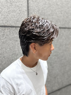 刈り上げないフェザーパーマ