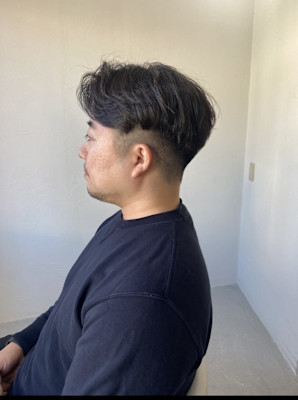 20代30代40代◎刈り上げセンターパートフェザーパーマ