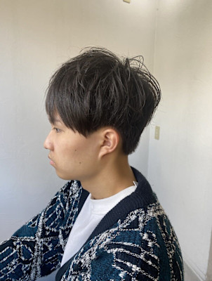 20代30代40代◎刈り上げセンターパートフェザーパーマ