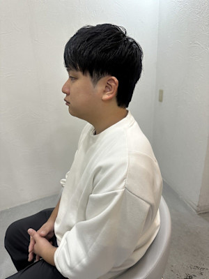 20代30代40代◎ツーブロックナチュラルショートマッシュ黒