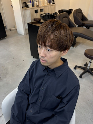 マッシュツーブロックニュアンスパーマ