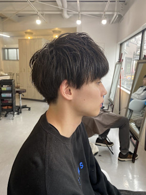 マッシュツーブロック短髪マッシュメンズメンズマッシュ/東伏見